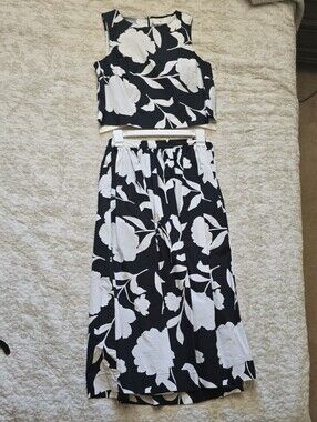kate spade Black & White Floral Two-Piece Set